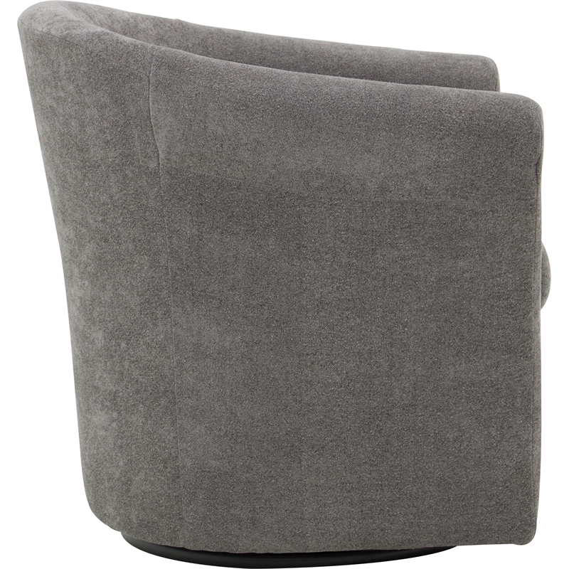 Fox Hill Trading Marlee Traditional Polyester Fabric Club Chair in Gray