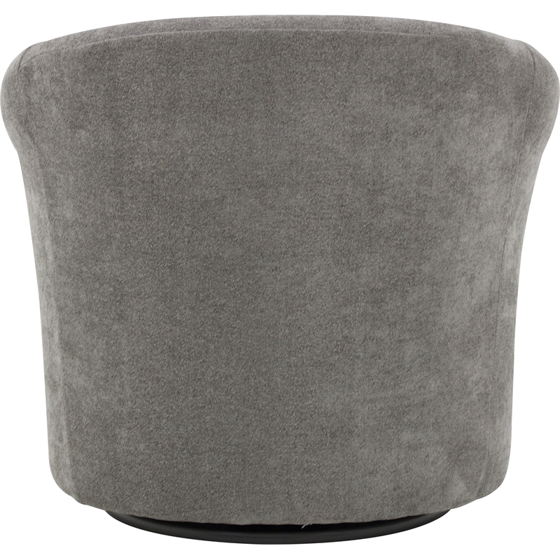 Fox Hill Trading Marlee Traditional Polyester Fabric Club Chair in Gray