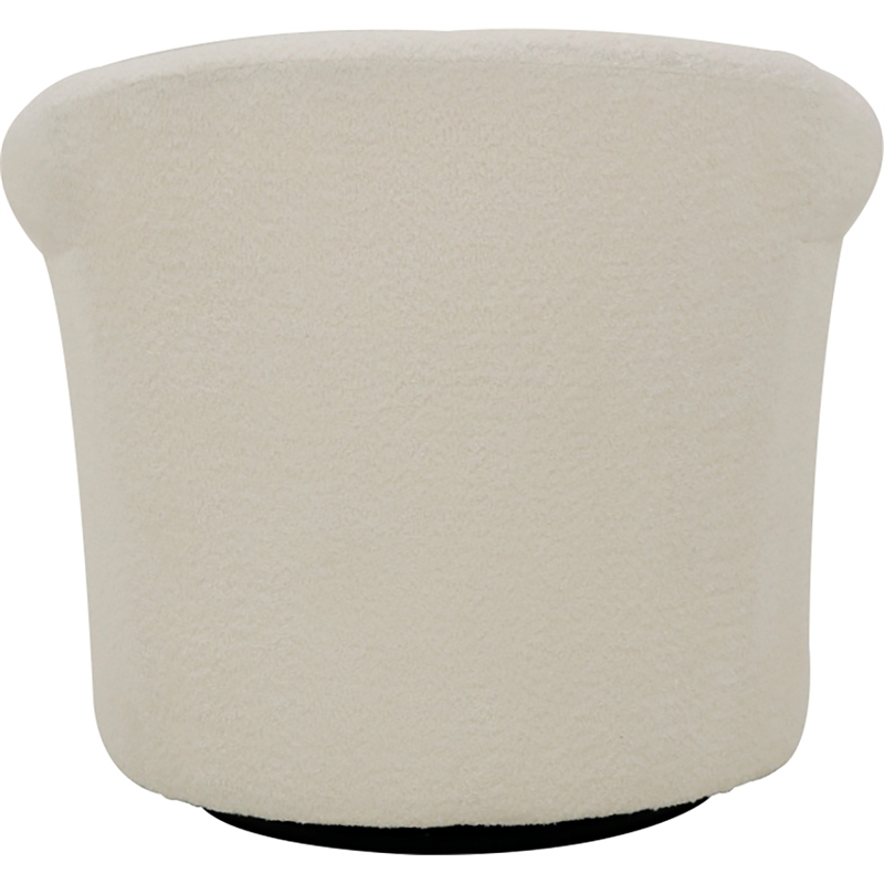 Fox Hill Trading Marlee Traditional Fabric Swivel Club Chair in Ivory