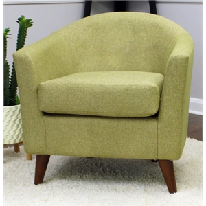 Fox Hill Trading Marnie 19&quotH Fabric Accent Chair in Terrace Citron Yellow