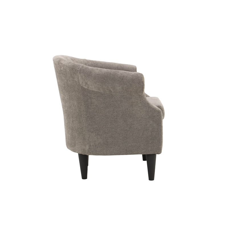 Fox Hill Trading Nikole Traditional Polyester Fabric Chair in Gray