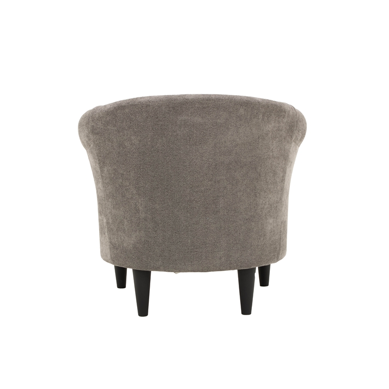 Fox Hill Trading Nikole Traditional Polyester Fabric Chair in Gray