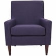 Fox Hill Trading Emma Traditional Fabric Arm Chair in Eggplant Purple