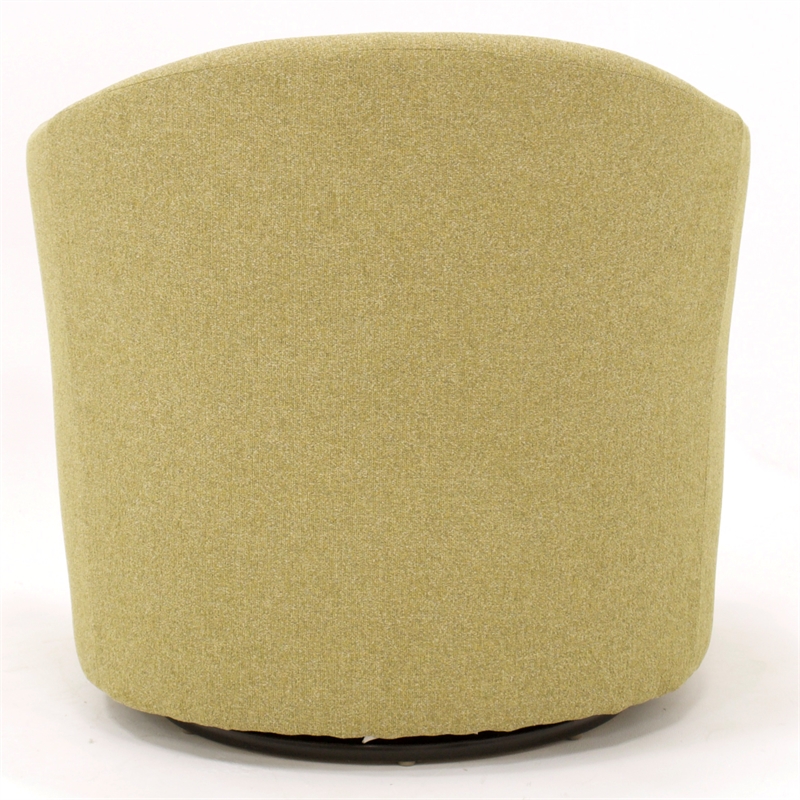 Fox Hill Trading Marissa Traditional Fabric Tufted Swivel Chair in Yellow