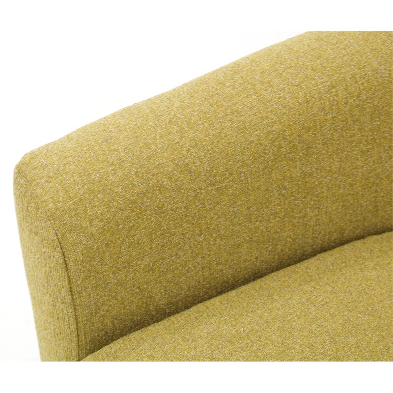 Fox Hill Trading Marissa Traditional Fabric Tufted Swivel Chair in Yellow