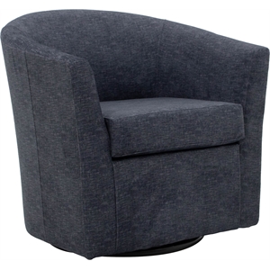Fox Hill Trading Windsor 19&quotH Fabric Swivel Club Chair in Amethyst Purple