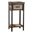 Gallerie Decor Soho Coastal Solid Wood/Iron Accent Table in Beige