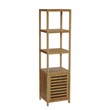 Gallerie Decor Natural Spa 5-Shelf Transitional Bamboo Cabinet in Natural