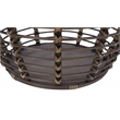 Gallerie Decor Java Transitional Rattan End Table in Espresso/Gray