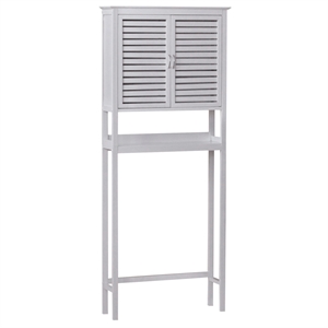 Gallerie Decor Natural Spa Transitional Bamboo Space Saver in White