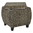 Gallerie Decor Bali Breeze Round Transitional Wood Storage Ottoman in Natural