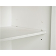 Gallerie Decor Antiqued Carved Transitional Wood Cabinet in White