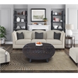 Gallerie Decor Bora Bora Round Transitional Rattan Coffee Table in Brown