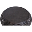 Gallerie Decor Bora Bora Round Transitional Rattan Coffee Table in Brown
