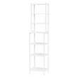 Gallerie Decor Natural Spa Bamboo Multi Shelve Storage Tower in White