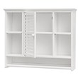Gallerie Decor Natural Spa Transitional Bamboo Compartment Wall Shelf in White