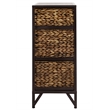 Gallerie Decor Rio 6-Drawer Transitional Metal Cabinet in Walnut