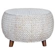 Gallerie Decor Bali Breeze Oval Transitional Wood Coffee Table in Whitewashed