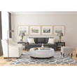Gallerie Decor Bali Breeze Oval Transitional Wood Coffee Table in Whitewashed