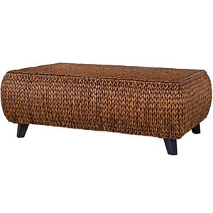 Gallerie Decor Bali Breeze Rectangular Transitional Wood Coffee Table in Gold