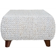 Gallerie Decor Bali Breeze Rectangular Wood Coffee Table in Whitewashed