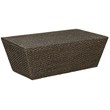 Gallerie Decor Fiji Rectangle Tapered Transitional Wood Coffee Table in Walnut