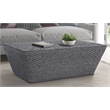 Gallerie Decor Fiji Rectangle Tapered Transitional Wood Coffee Table in Gray