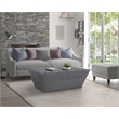 Gallerie Decor Fiji Rectangle Tapered Transitional Wood Coffee Table in Gray