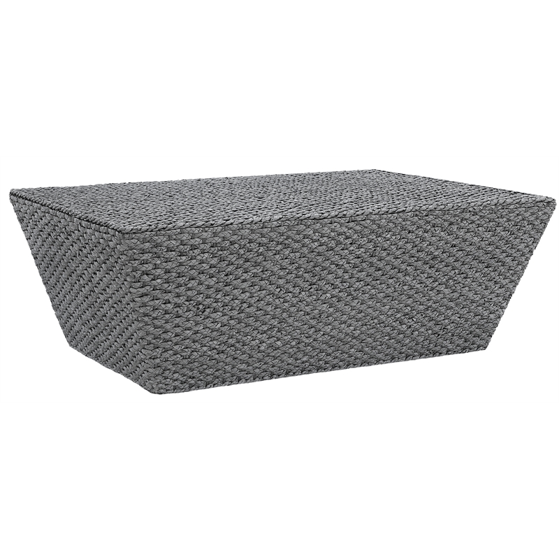 Gallerie Decor Fiji Rectangle Tapered Transitional Wood Coffee Table in Gray