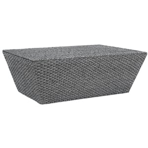 Gallerie Decor Fiji Rectangle Tapered Transitional Wood Coffee Table in Gray