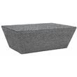Gallerie Decor Fiji Rectangle Tapered Transitional Wood Coffee Table in Gray
