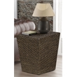 Gallerie Decor Fiji Square Tapered Transitional Wood Side Table in Walnut