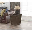 Gallerie Decor Fiji Square Tapered Transitional Wood Side Table in Walnut