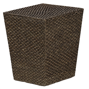 Gallerie Decor Fiji Square Tapered Transitional Wood Side Table in Walnut
