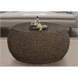 Gallerie Decor Fiji Round Transitional Wood Coffee Table in Walnut