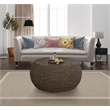 Gallerie Decor Fiji Round Transitional Wood Coffee Table in Walnut