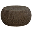 Gallerie Decor Fiji Round Transitional Wood Coffee Table in Walnut