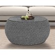 Gallerie Decor Fiji Round Transitional Wood Coffee Table in Gray