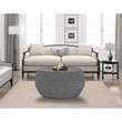 Gallerie Decor Fiji Round Transitional Wood Coffee Table in Gray