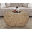 Gallerie Decor Fiji Round Transitional Wood Coffee Table in Natural