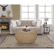 Gallerie Decor Fiji Round Transitional Wood Coffee Table in Natural