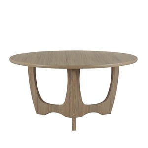 Gallerie Decor Edgewood Wood Coffee Table with Carved Leg in Natural