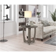 Gallerie Decor Edgewood Contemporary Wood Side Table with Carved Leg in Gray