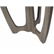 Gallerie Decor Edgewood Contemporary Wood Side Table with Carved Leg in Gray