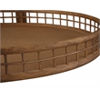 Gallerie Decor Bimini Transitional Rattan Coffee Table in Walnut