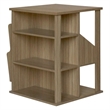Gallerie Decor All-In-One Transitional Wood Revolving Side Table in Espresso