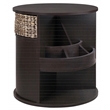 Gallerie Decor All-In-One Round Transitional Wood Side Table in Espresso