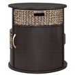 Gallerie Decor All-In-One Round Transitional Wood Side Table in Espresso