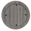 Gallerie Decor All-In-One Round Transitional Wood Side Table in Gray