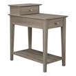 Gallerie Decor All-In-One Transitional Wood Tierra Side Table in Gray